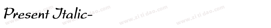 Present Italic字体转换